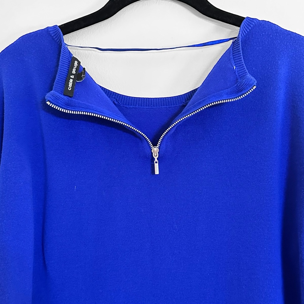 Cable and Gauge Blue Sweater Large - Picture 6 of 8